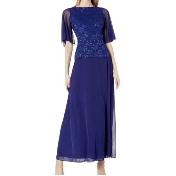 onyx nite lace dress ONYX Nite White Lace Sheath Dress Long Sleeve Formal Event Size 4